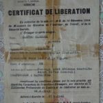 Certificat de libération d'Antonio Castro